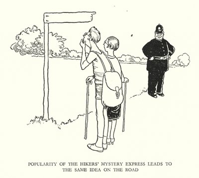 Illustrasjon for Railway Ribaldry av W Heath Robinson (litho) av William Heath Robinson