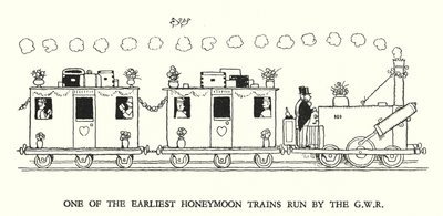 Illustrasjon for Railway Ribaldry av W Heath Robinson (litho) av William Heath Robinson