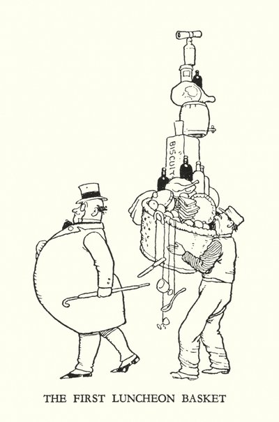 Illustrasjon for Railway Ribaldry av W Heath Robinson (litho) av William Heath Robinson