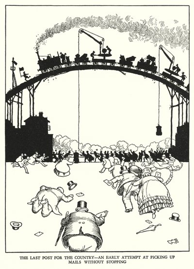 Illustrasjon for Railway Ribaldry av W Heath Robinson (litho) av William Heath Robinson