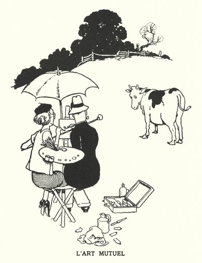 Gjensidig kunst (litho) av William Heath Robinson