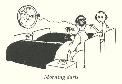 Morgen dart (litho) av William Heath Robinson