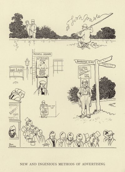 Nye og geniale metoder for annonsering av William Heath Robinson