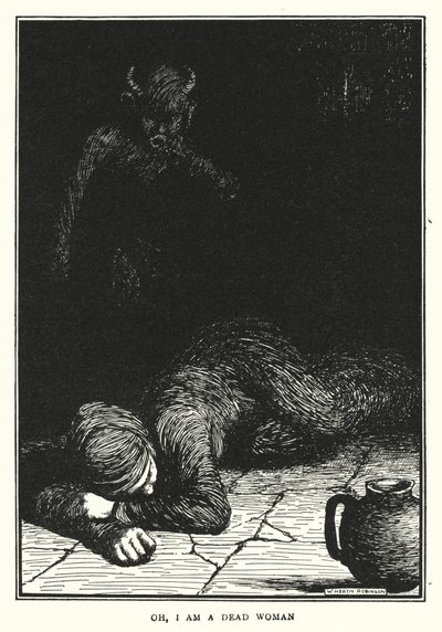 Å, jeg er en død kvinne (litho) av William Heath Robinson