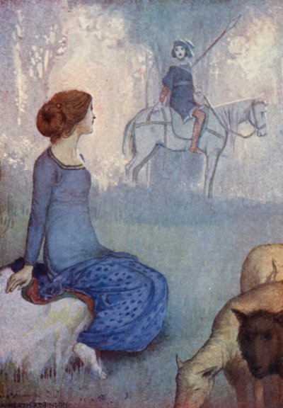 Historier fra Chaucer (farge litho) av William Heath Robinson