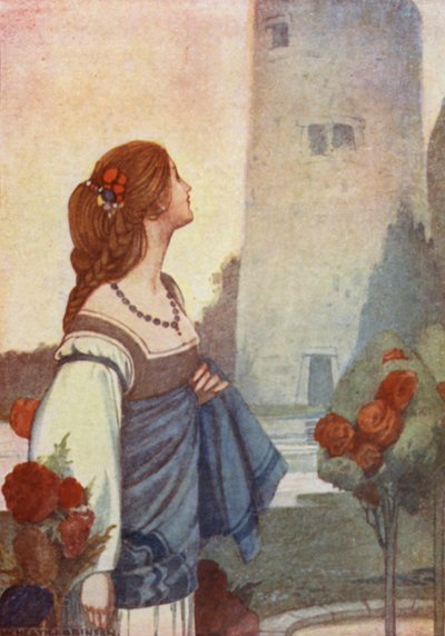 Historier fra Chaucer (farge litho) av William Heath Robinson