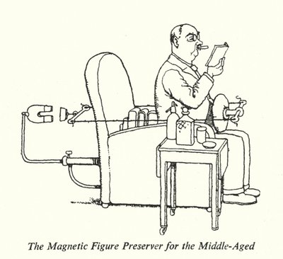 Den magnetiske figurbevareren for middelalderen (litho) av William Heath Robinson