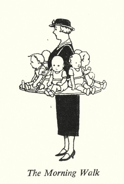 The Morning Walk (litho) av William Heath Robinson