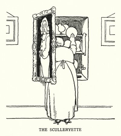 The Sculleryette (litho) av William Heath Robinson