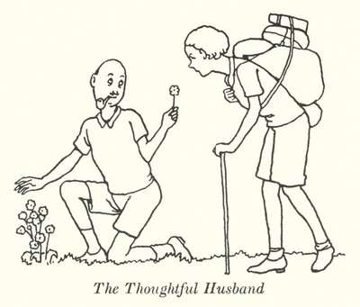 Den omtenksomme ektemannen (litho) av William Heath Robinson