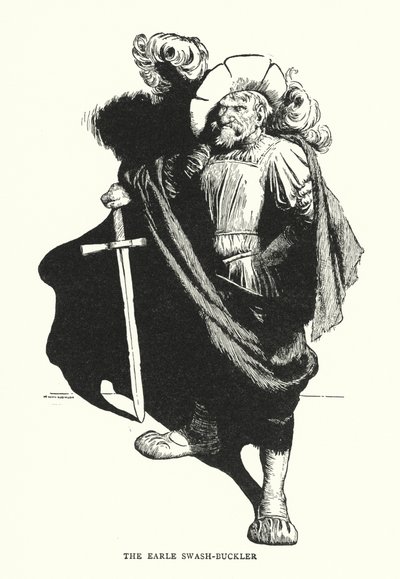 Earle swash-buckler (litho) av William Heath Robinson