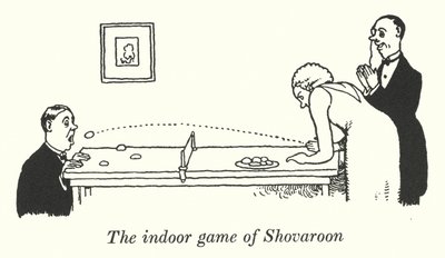 Innendørslandsbyen Shovarun (Litho) av William Heath Robinson