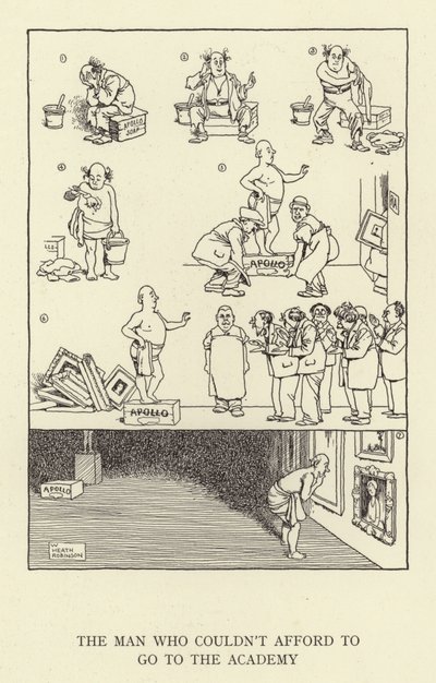 Mannen som ikke hadde råd til å gå på akademiet av William Heath Robinson