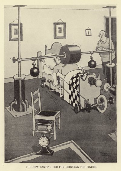 Den nye bantingsengen for å redusere figuren av William Heath Robinson