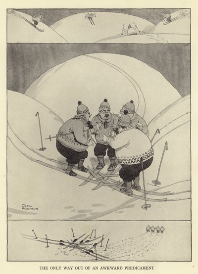 Den eneste veien ut av en vanskelig situasjon av William Heath Robinson