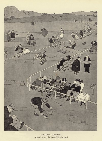 Tortoise coursing, et tidsfordriv for fredelig anlagte av William Heath Robinson