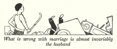 Det som er galt med ekteskapet er nesten alltid mannen (litho) av William Heath Robinson