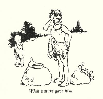Hva naturen ga ham (litho) av William Heath Robinson