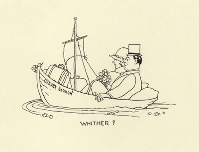Hvor, ektepar innstillingen av på havet av gift liv av William Heath Robinson