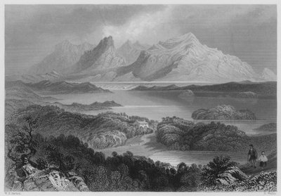 Garromin, Connemara (gravering) av William Henry (after) Bartlett