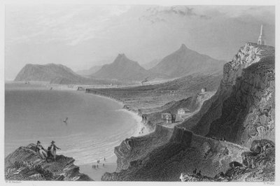 Killiney Bay, County Dublin (gravering) av William Henry (after) Bartlett