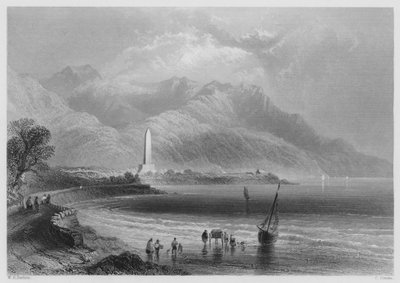 Monument til general Ross, Ross-Trevor (gravering) av William Henry (after) Bartlett