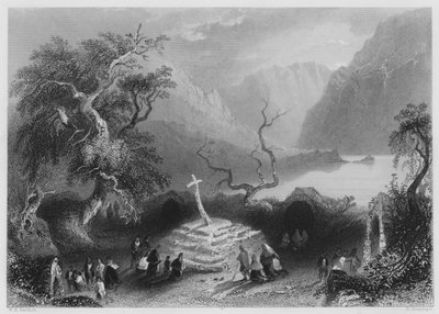 Scene ved Gougaune Barra (gravering) av William Henry (after) Bartlett