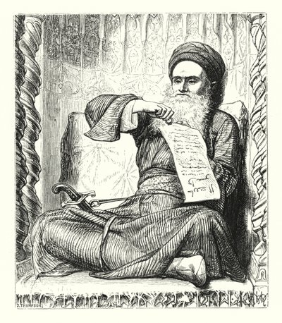 Erindringer om de arabiske nettene (gravering) av William Henry (after) Hunt