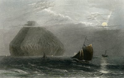 Ailsa Craig, gravert av J. T. Willmore (håndfarget gravering) av William Henry Bartlett