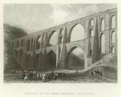 Aqueduct of the Emperors, nær Pyrgo, Tyrkia av William Henry Bartlett