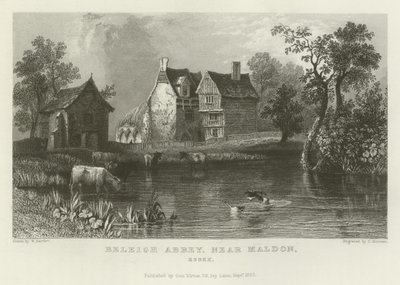 Beeleigh Abbey, nær Maldon, Essex av William Henry Bartlett
