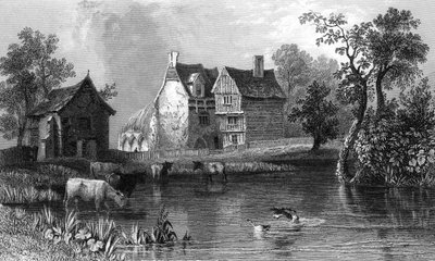 Beleigh Abbey, nær Maldon, Essex, gravert av Charles Mottram, 1832 av William Henry Bartlett