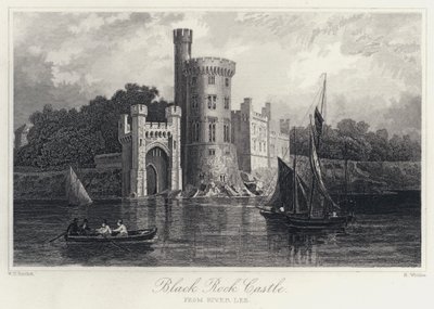 Black Rock Castle, fra River Lee (gravering) av William Henry Bartlett