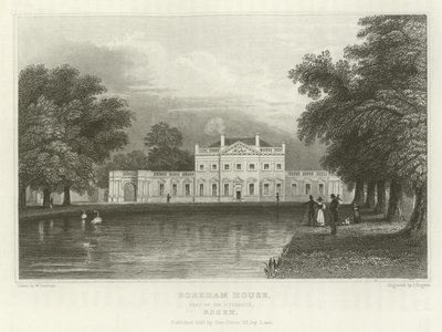 Boreham House, sete til Sir J Tyrrell, Essex av William Henry Bartlett