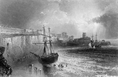Broadstairs, Kent, gravert av Robert Brandard, 1842 av William Henry Bartlett
