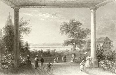 Byen og Bodensjøen, fra Chateau Wolfsberg av William Henry Bartlett
