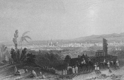 Damaskus, ovenfra Salahyeh av William Henry Bartlett