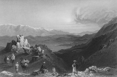 Djebel Sheich og Mount Hermon, fra toppen av Libanon av William Henry Bartlett