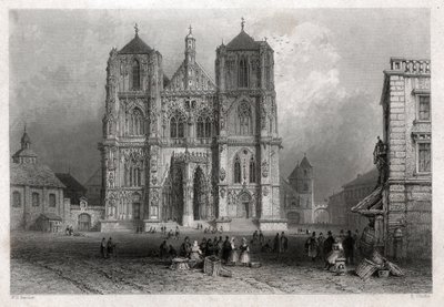 Dome of Regensburg. (gravering, ca. 1830) av William Henry Bartlett