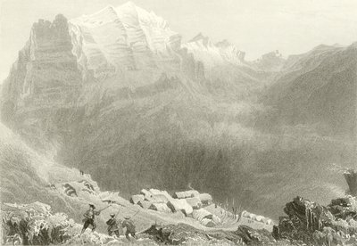 Dormeilleuse, Høye Alpene, åstedet for Felix Neffs arbeid av William Henry Bartlett