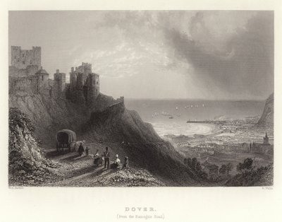 Dover, (fra Ramsgate Road) av William Henry Bartlett