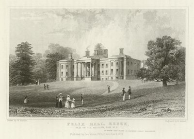 Felix Hall, Essex, sete for C C Western, Esquire, MP av William Henry Bartlett