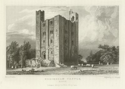 Hedingham Castle, Essex av William Henry Bartlett