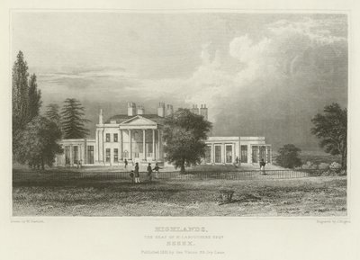Highlands, sete for N Labouchere, Esquire, Essex av William Henry Bartlett