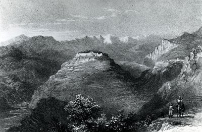 Lady Hester Stanhope's Residence i Joon, på Mount Libanon, 1845 av William Henry Bartlett