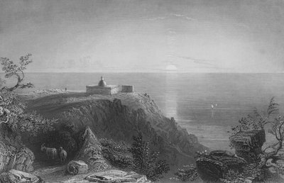 Karmelfjellet, med utsikt mot havet av William Henry Bartlett
