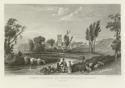 Roman Station ved Chipping Hill, Witham, Essex av William Henry Bartlett