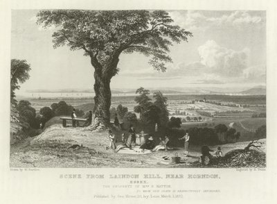 Scene fra Laindon Hill, nær Horndon, Essex av William Henry Bartlett