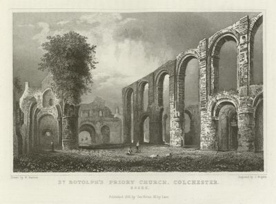 St Botolph's Priory Church, Colchester, Essex av William Henry Bartlett