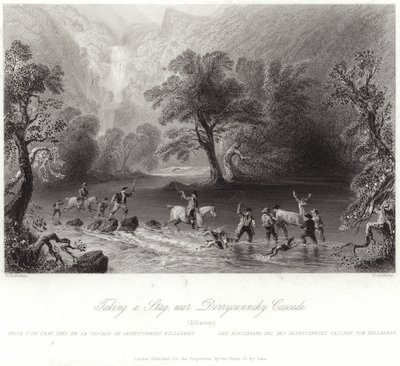 Tar en hjort nær Derrycunnihy av William Henry Bartlett